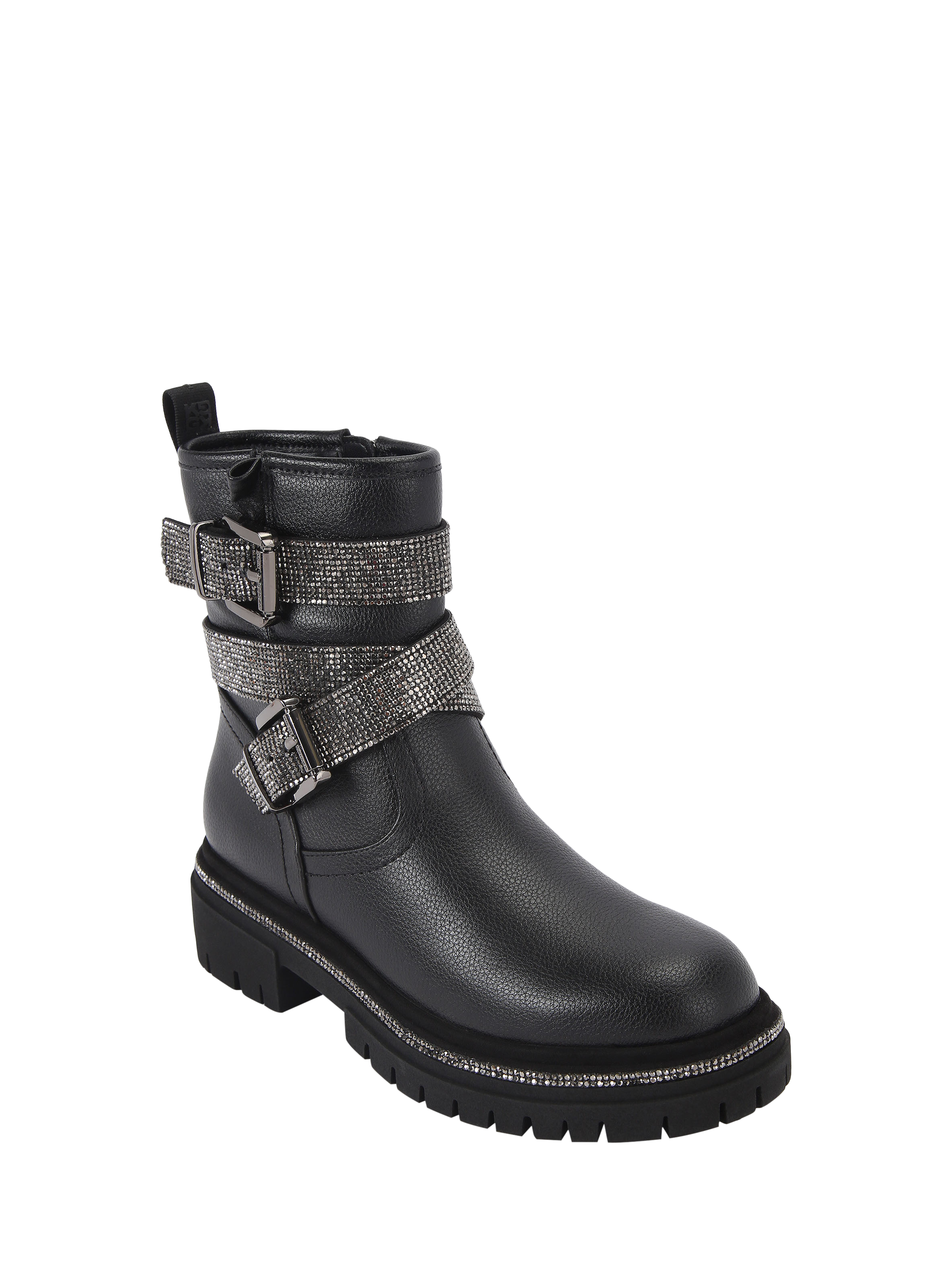 Product image 3 of 5, which shows KG Kurt Geiger Tiff Biker Ankle Boots, Black, 3