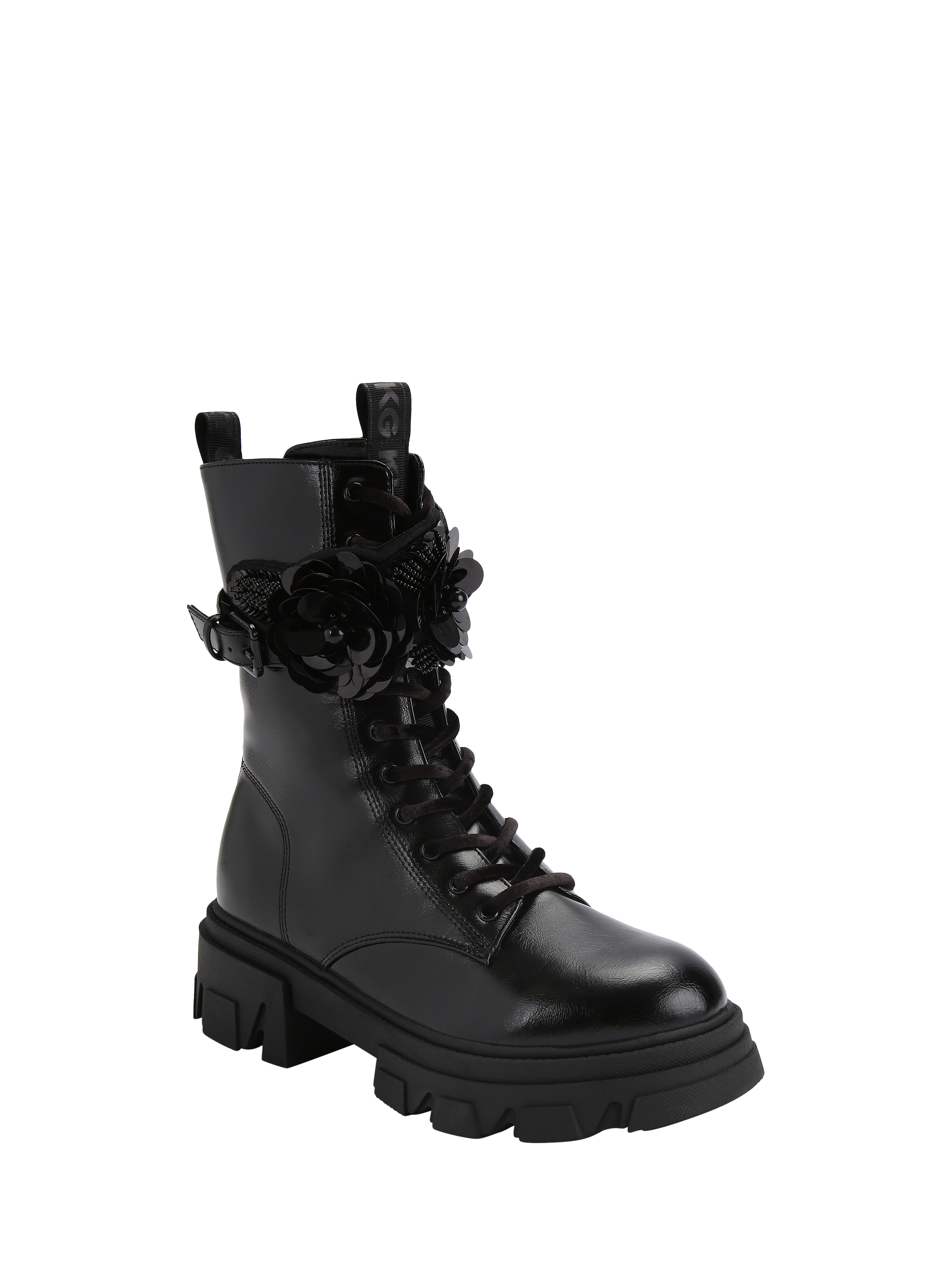 Product image 3 of 4, which shows KG Kurt Geiger Trekker Cuff Ankle Boots, Black, 3