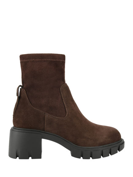 KG Kurt Geiger True Sock Suede Ankle Boots, Brown, Brown
