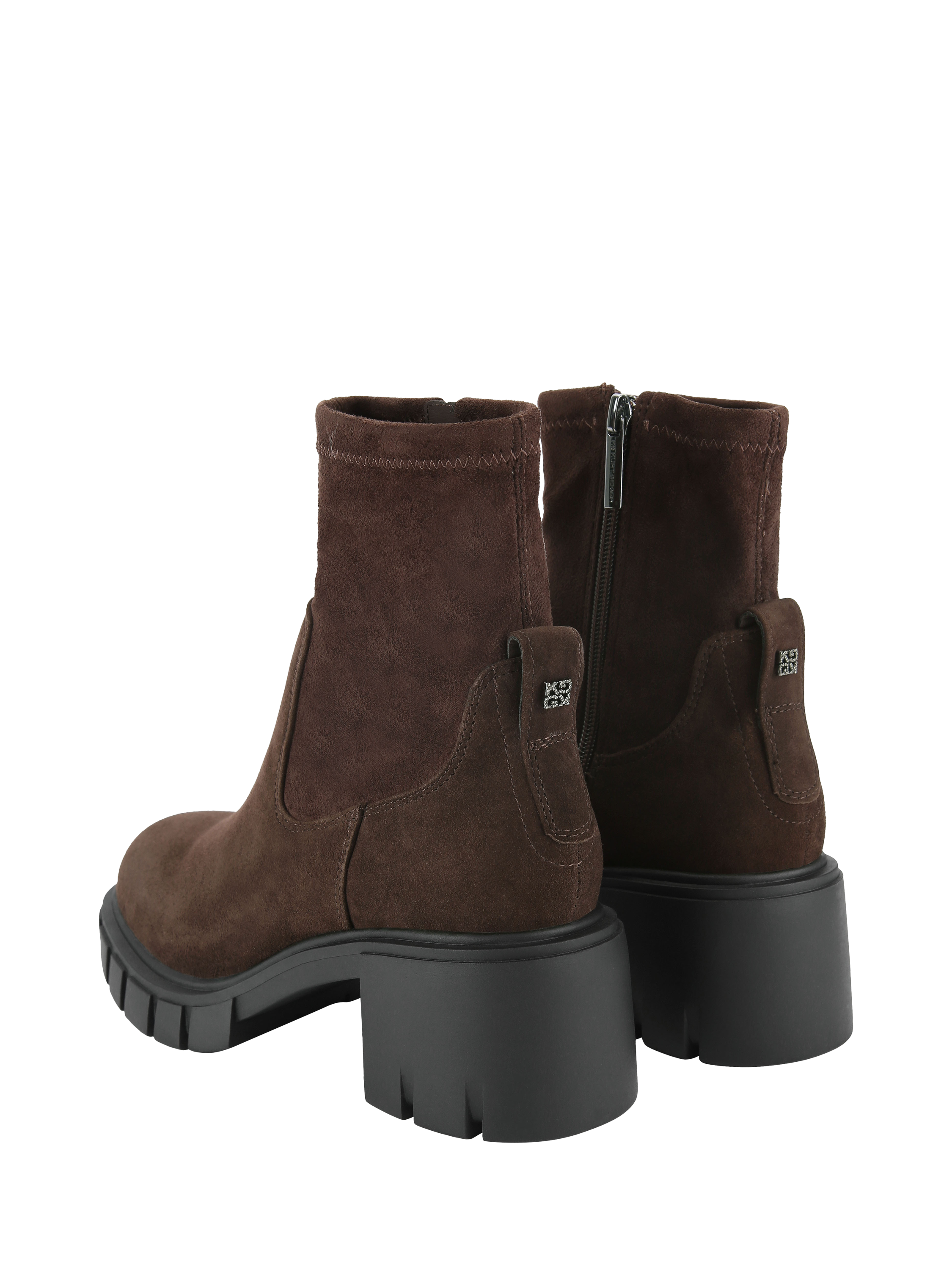 Product image 4 of 4, which shows KG Kurt Geiger True Sock Suede Ankle Boots, Brown, 3