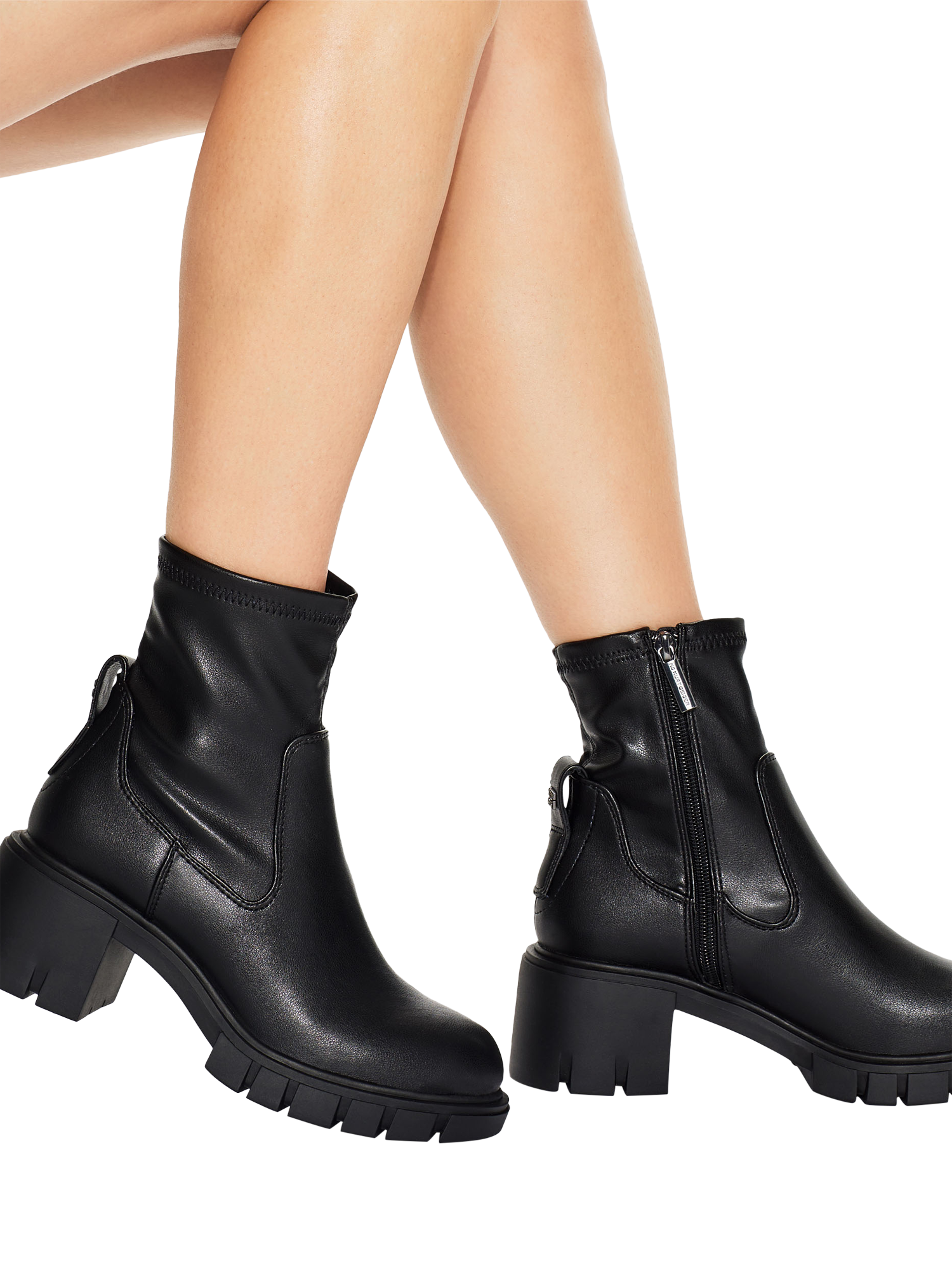 Product image 2 of 4, which shows KG Kurt Geiger True Sock Ankle Boots, Black, 3