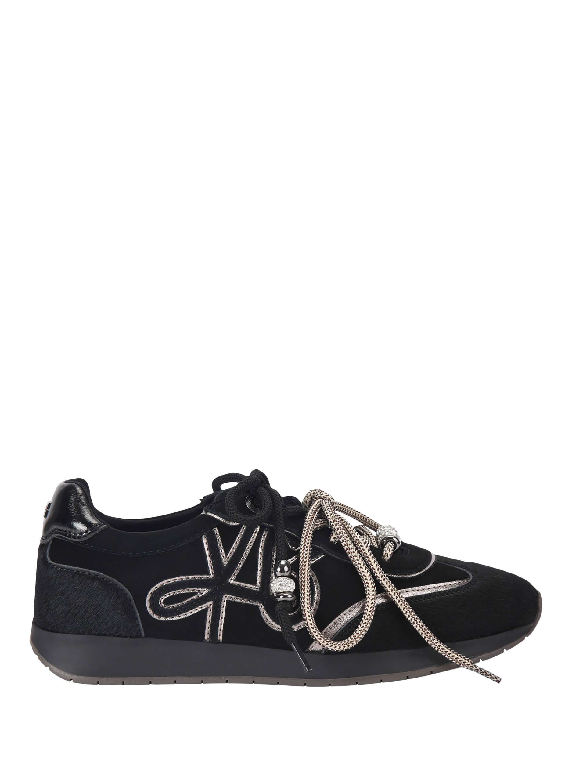 Product image 1 of 4, which shows KG Kurt Geiger Lala Leather Trainers, Black, 3