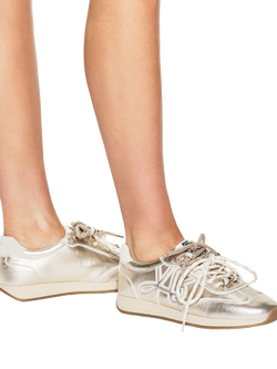 KG Kurt Geiger Lala Leather Trainers - view 2, Gold