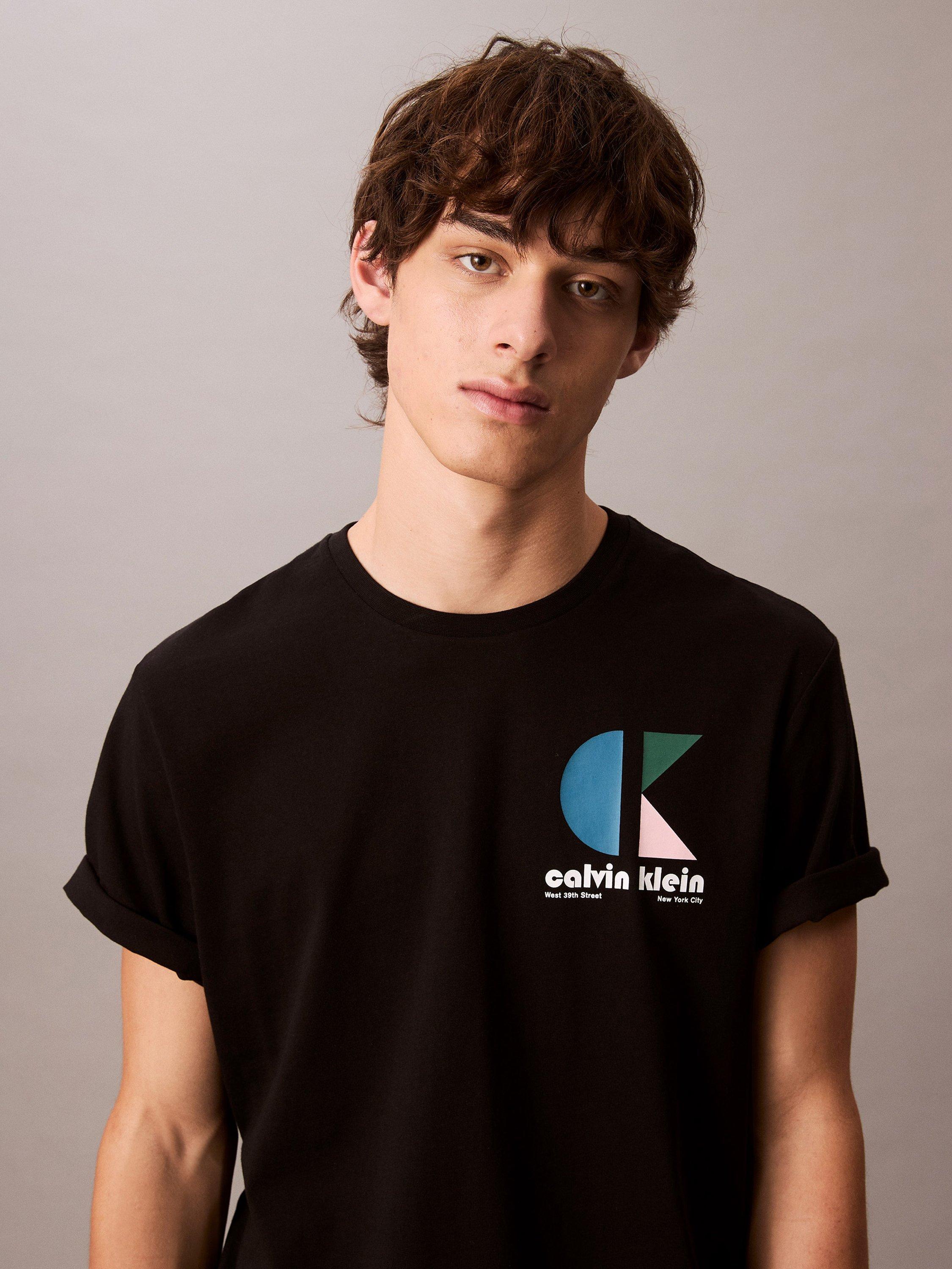 Product image 4 of 6, which shows Calvin Klein Bauhaus Cotton T-Shirt, Black, XS
