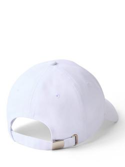 Calvin Klein Cotton Embroidered Logo Baseball Cap - view 2, Bright White/ Black
