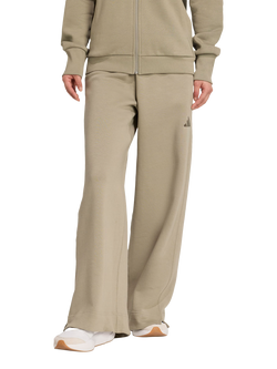 adidas All SZN Fleece Loose Wide Leg Pants, Khaki, Khaki