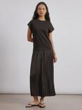 Albaray Jersey Plisse Skirt Dress, Brown