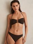 Reiss Carina Bandeau Bikini Top, Chocolate