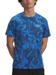 Under Armour Men's Launch Print Short Sleeve T-Shirt, Blue Atlantis / Navy