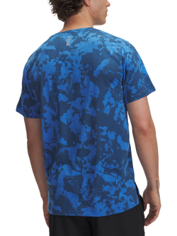 Under Armour Men's Launch Print Short Sleeve T-Shirt, Blue Atlantis / Navy - view 2, Blue Atlantis / Navy