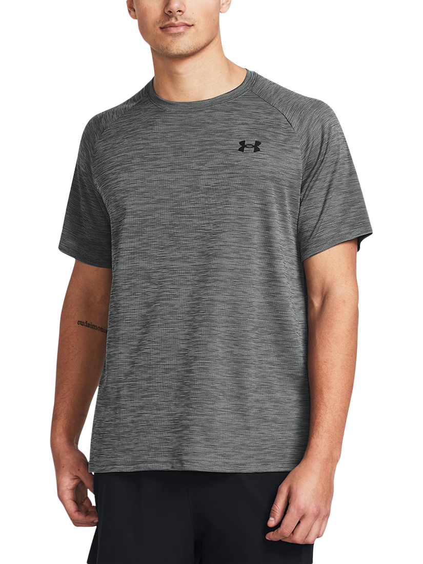 Under Armour Tech Textured Short Sleeve T-Shirt, Castlerock/ Black