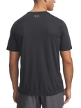 Under Armour Men's Short Sleeve Tech Vent Jacquard T-Shirt, Black/Castlerock
