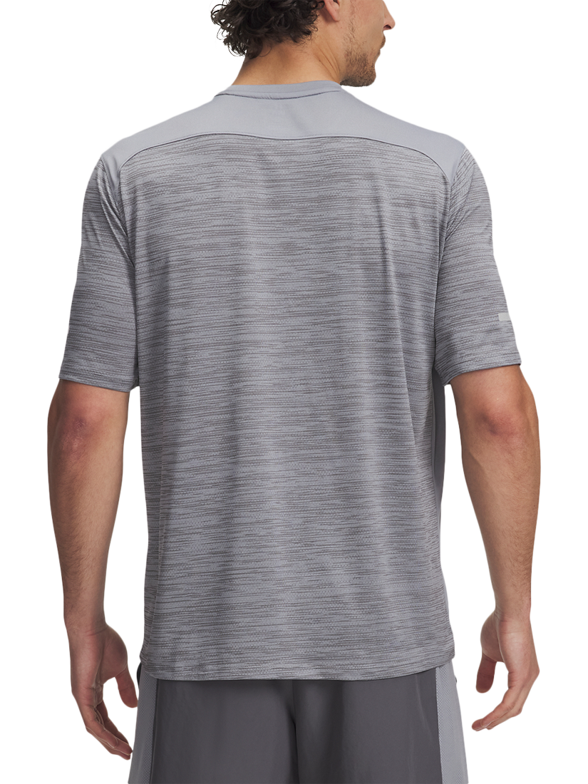 Product image 2 of 3, which shows Under Armour Men's Tech Utility Short Sleeve T-Shirt, Steel/ White, S