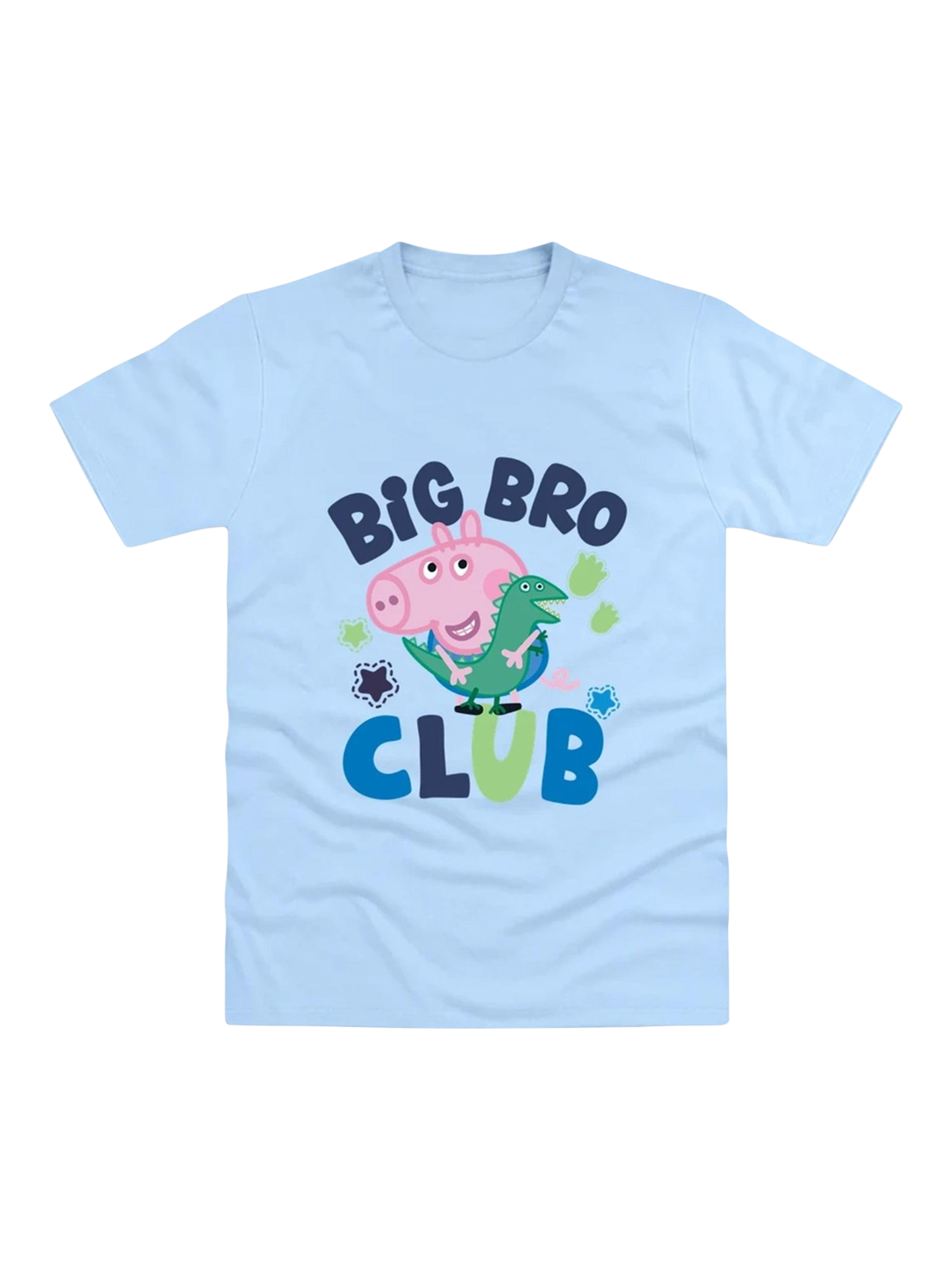 Product image 1 of 1, which shows Brand Threads Peppa Pig George Big Brother T-Shirt, Blue, 3-4 years