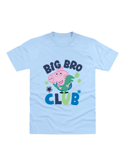 Brand Threads Peppa Pig George Big Brother T-Shirt, Blue, Blue