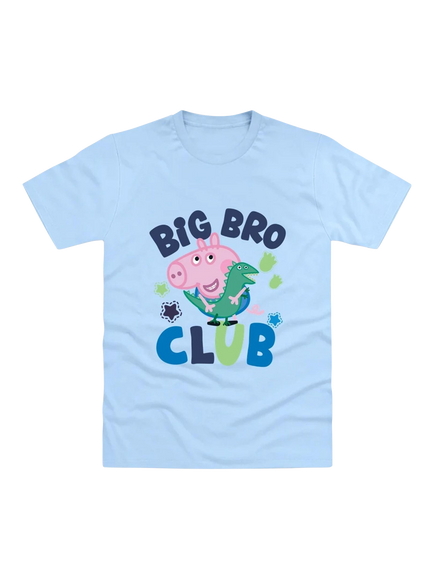 Brand Threads Peppa Pig George Big Brother T-Shirt, Blue, Blue