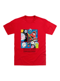 Brand Threads Kids' George Space T-Shirt, Red, Red