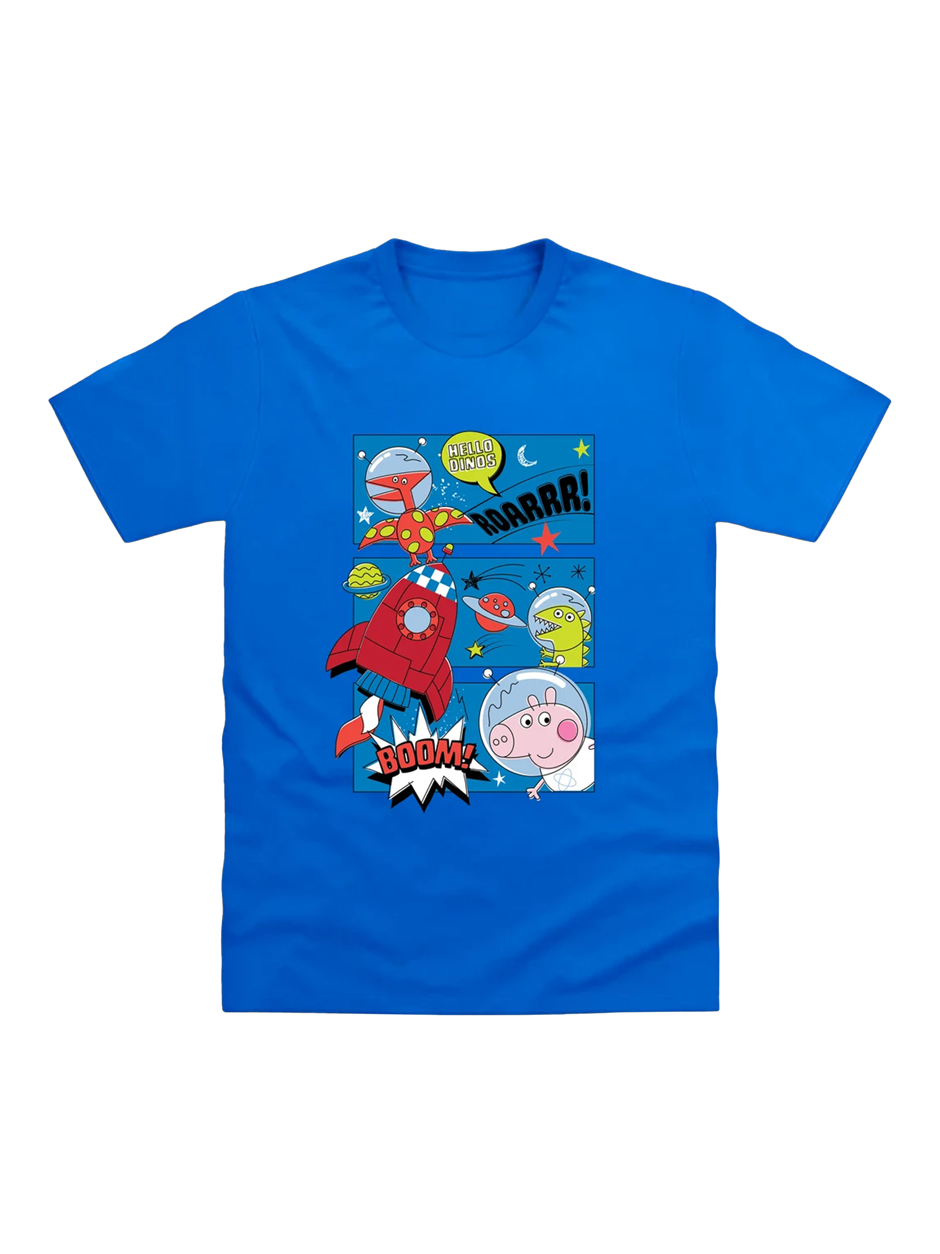 Product image 1 of 1, which shows Brand Threads Kids' George Boom T-Shirt, Blue, 3-4 years