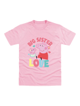 Brand Threads Kids' Peppa Pig Big Sister T-Shirt, Pink
