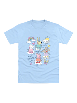 Brand Threads Peppa Pig Splash T-Shirt, Blue/Multi, Blue/Multi