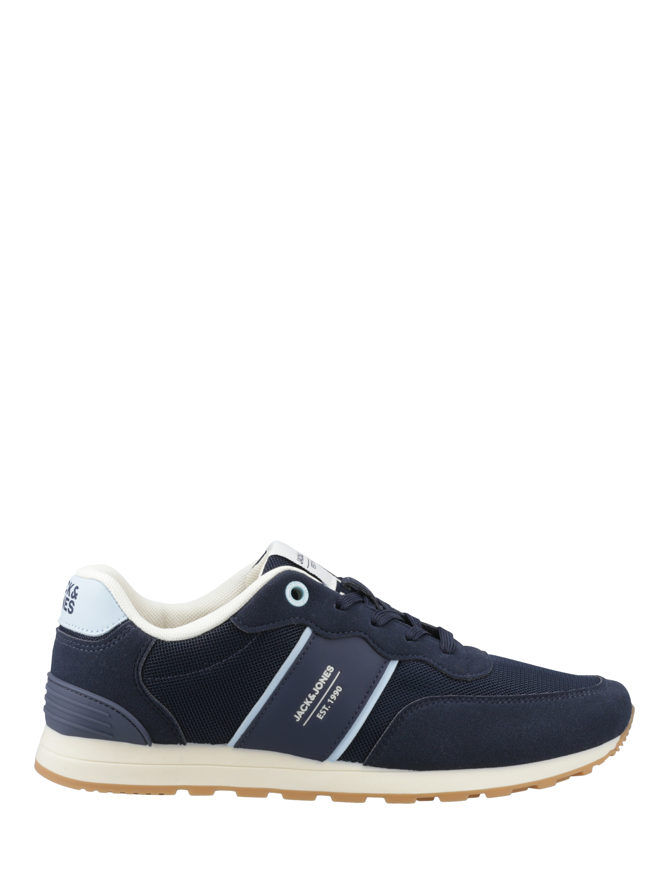 Product image 1 of 5, which shows Jack & Jones Spirit Runner Trainers, Navy/Glacier, 7