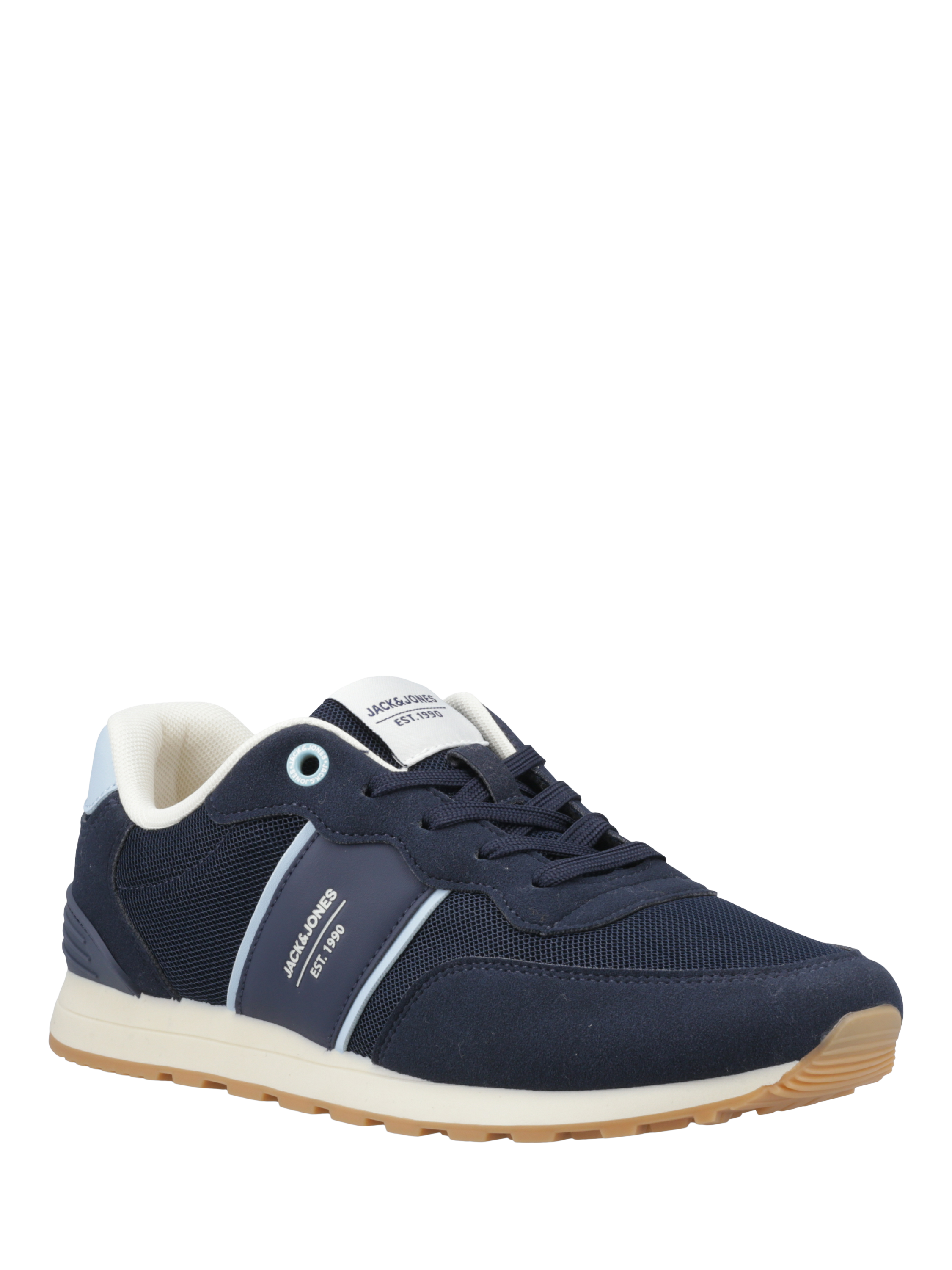 Product image 2 of 5, which shows Jack & Jones Spirit Runner Trainers, Navy/Glacier, 7