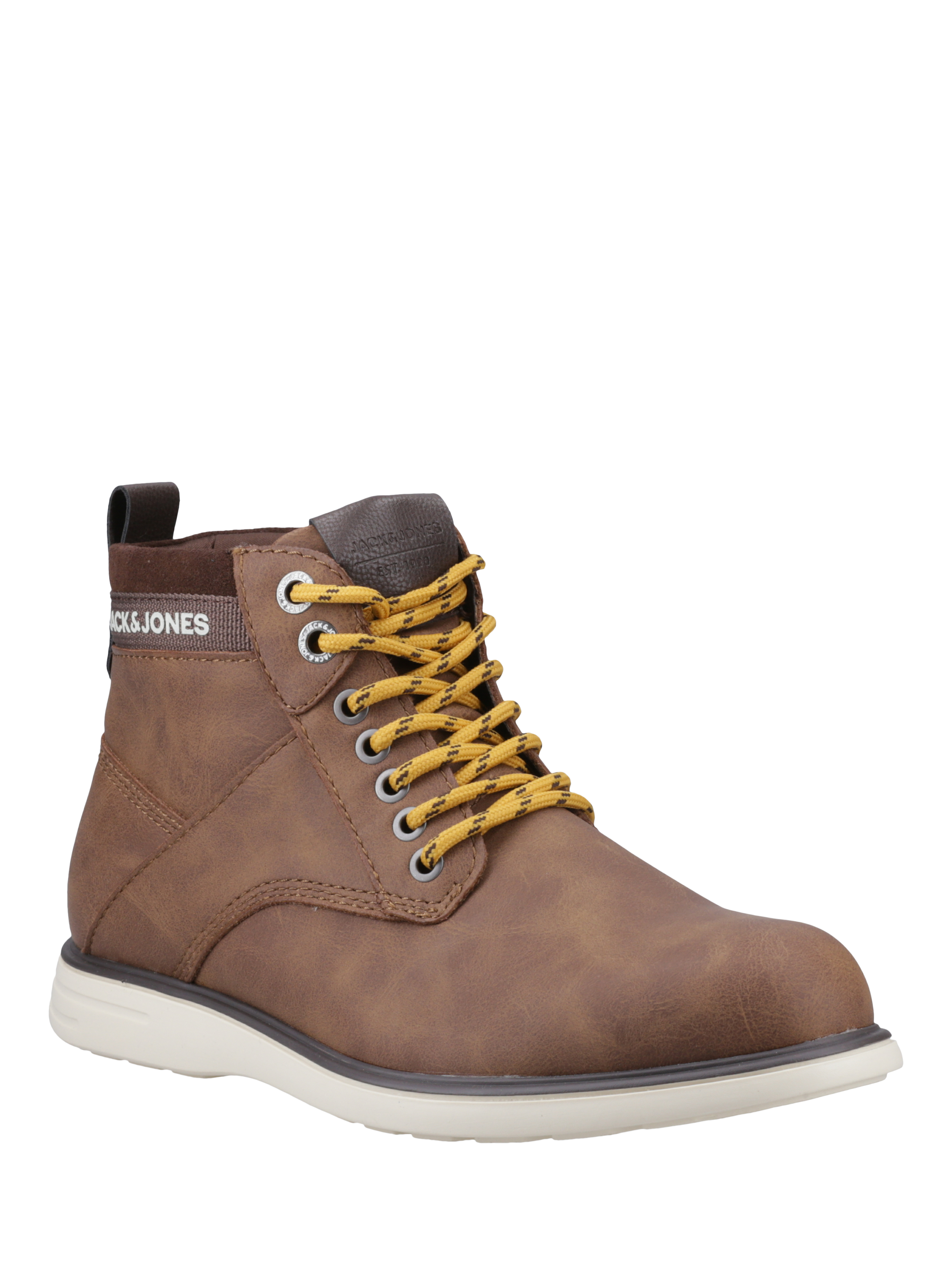 Product image 2 of 5, which shows Jack & Jones Denver Lace Up Ankle Boots, Light Brown, 7