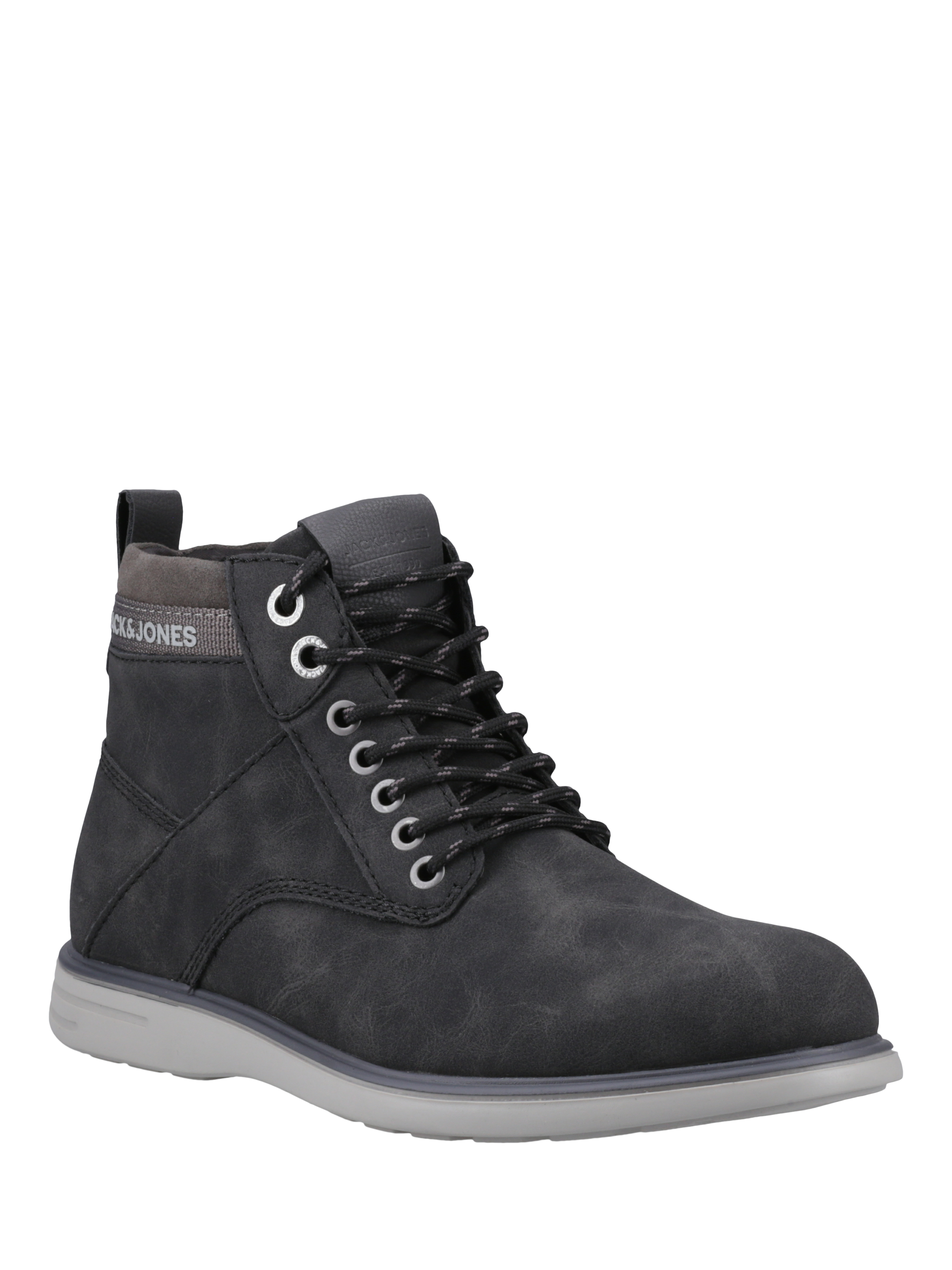 Product image 2 of 5, which shows Jack & Jones Denver Lace Up Ankle Boots, Black, 7