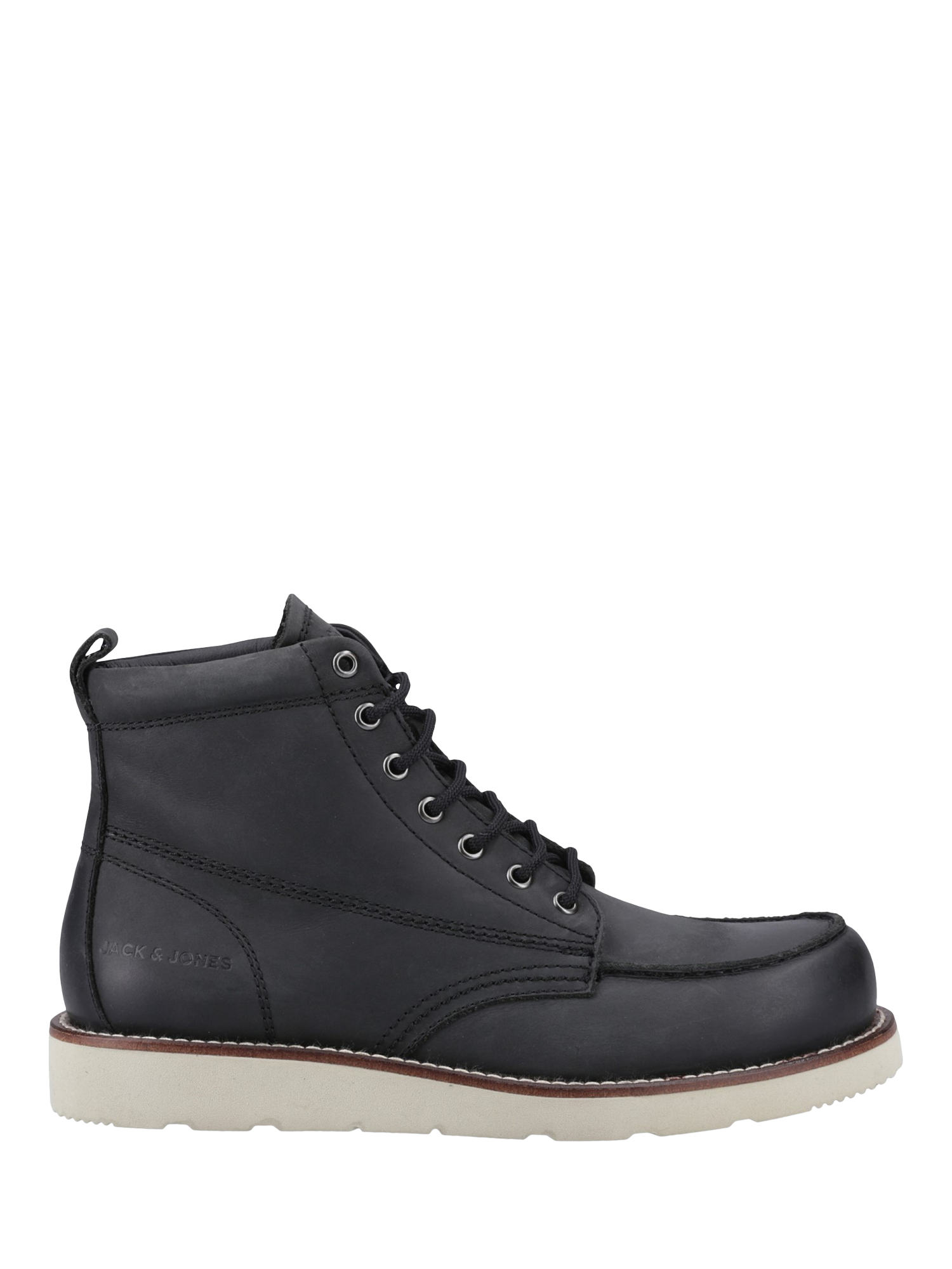 Product image 1 of 4, which shows Jack & Jones Toronto Leather Boots, Black, 7
