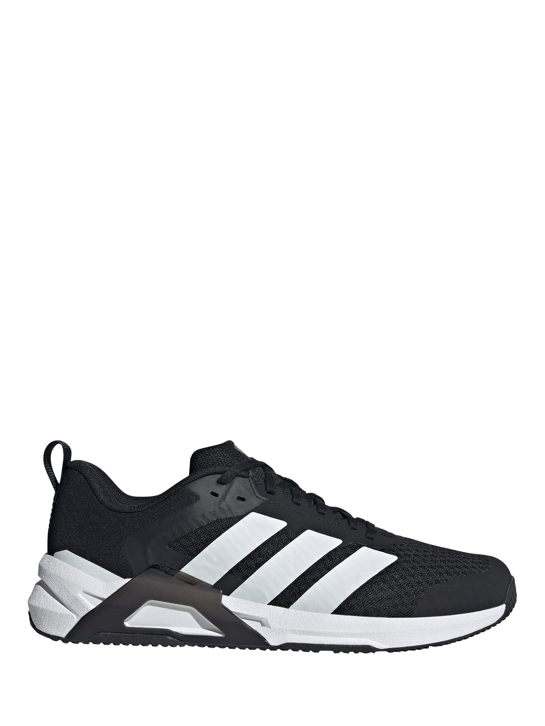 Product image 1 of 10, which shows adidas Men's Dropset Control Training Shoes, White/Black, 7