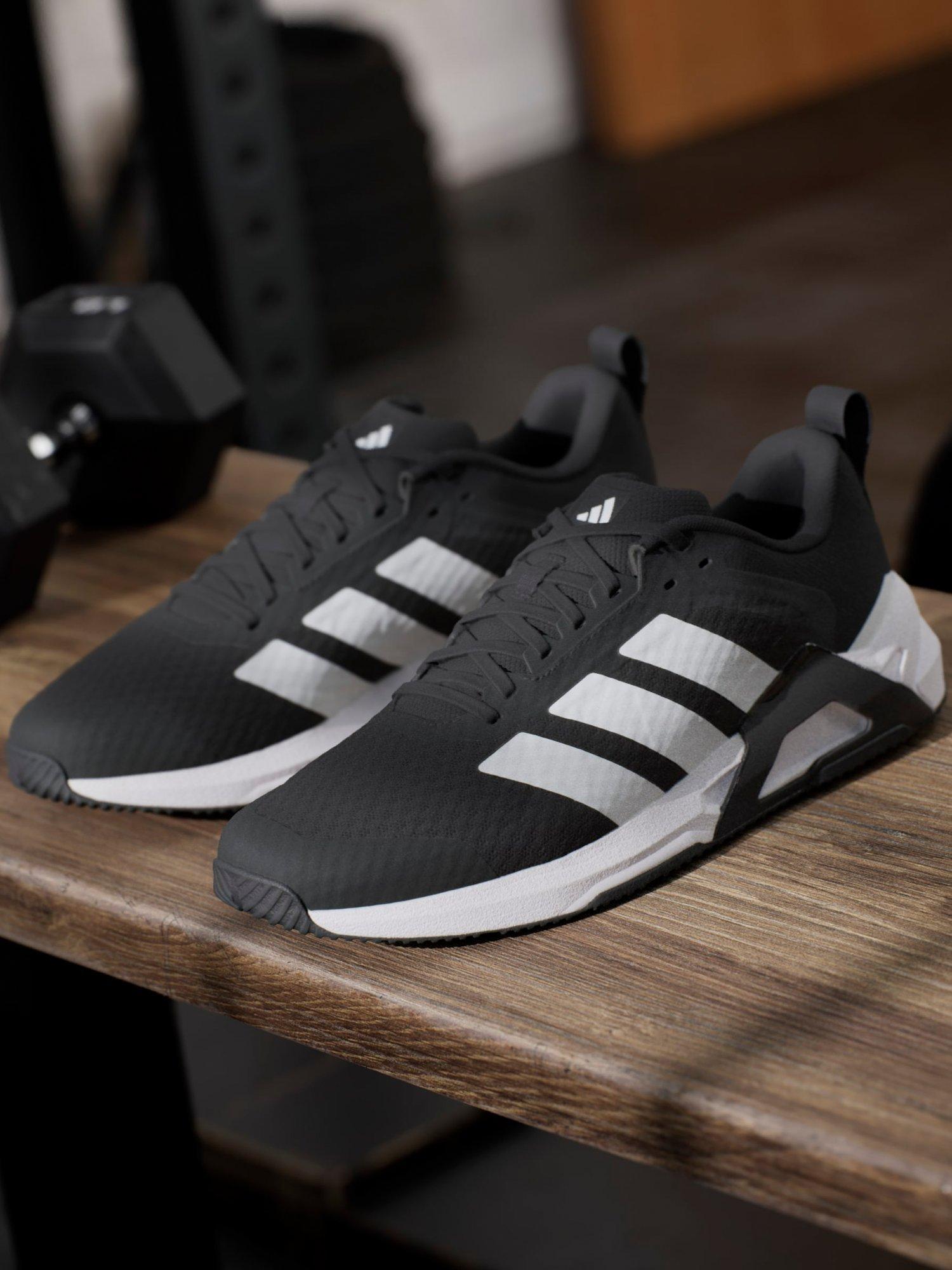 Product image 9 of 10, which shows adidas Men's Dropset Control Training Shoes, White/Black, 7