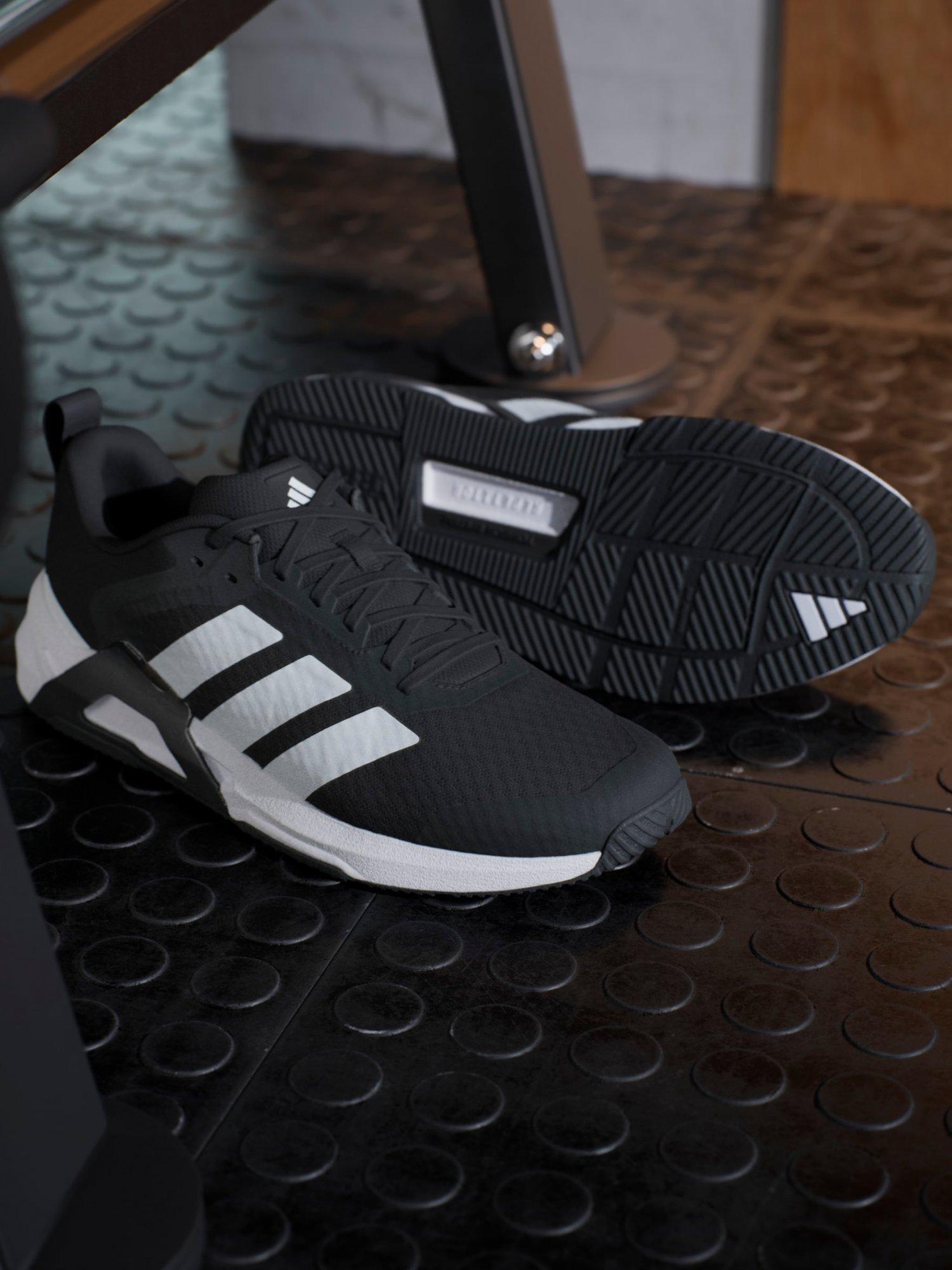 Product image 10 of 10, which shows adidas Men's Dropset Control Training Shoes, White/Black, 7