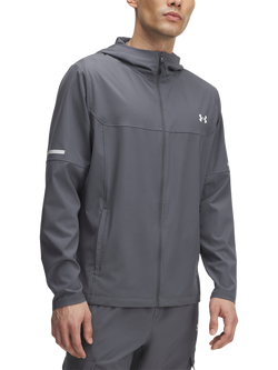 Under Armour Men's Tech Utility Water Resistant Jacket, Castlerock / White, Castlerock / White