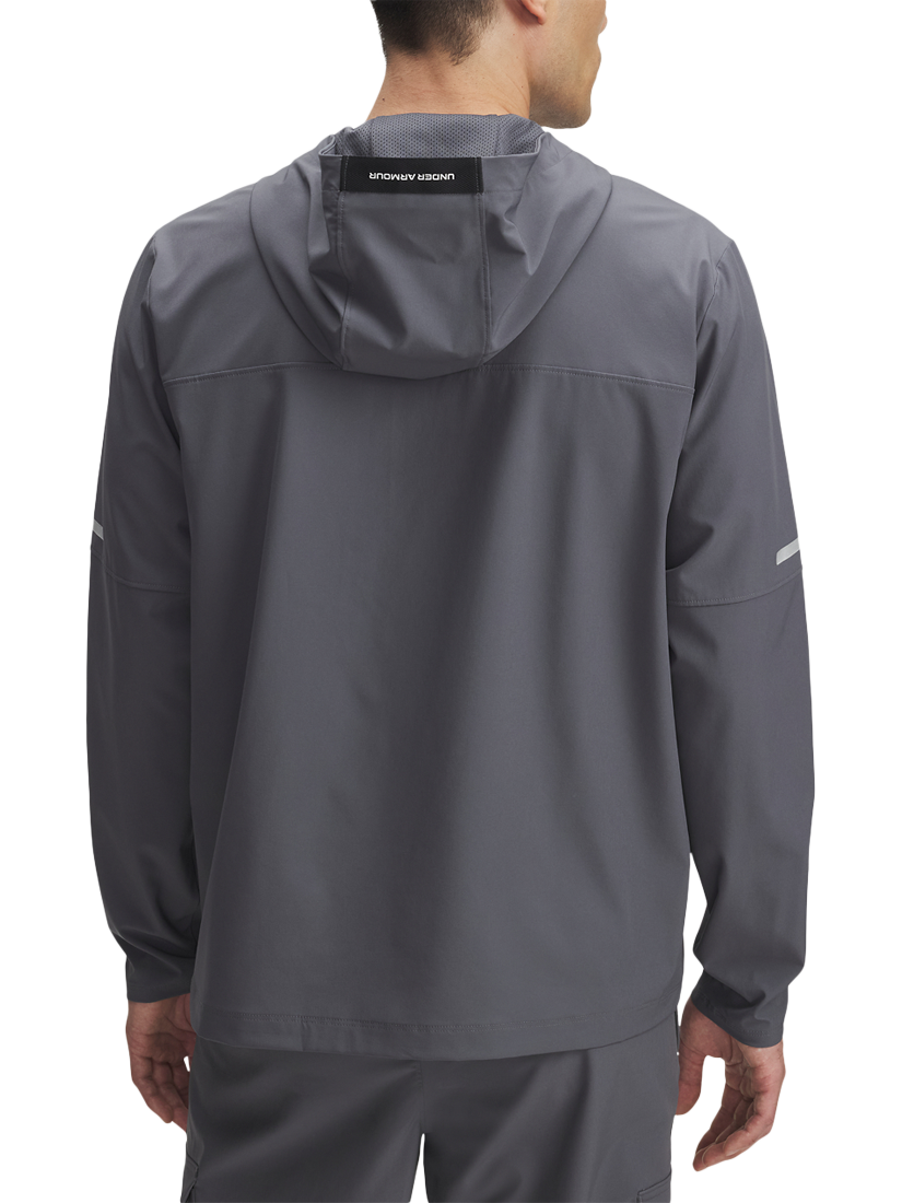 Product image 2 of 3, which shows Under Armour Men's Tech Utility Water Resistant Jacket, Castlerock / White, L