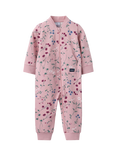 Polarn O. Pyret Baby Cotton Floral Print Romper, Pink