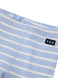 Polarn O. Pyret Baby Cotton Stripe Print Trousers, Blue