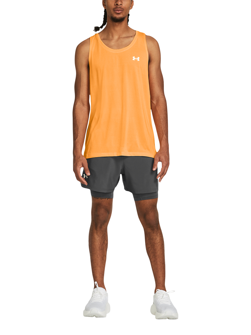 Product image 4 of 7, which shows Under Armour Launch 2-in-1 5" Running Shorts, Castlerock, S