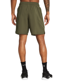 Under Armour Tech Woven Wordmark Shorts, Green/Black - view 2, Od Green / Black