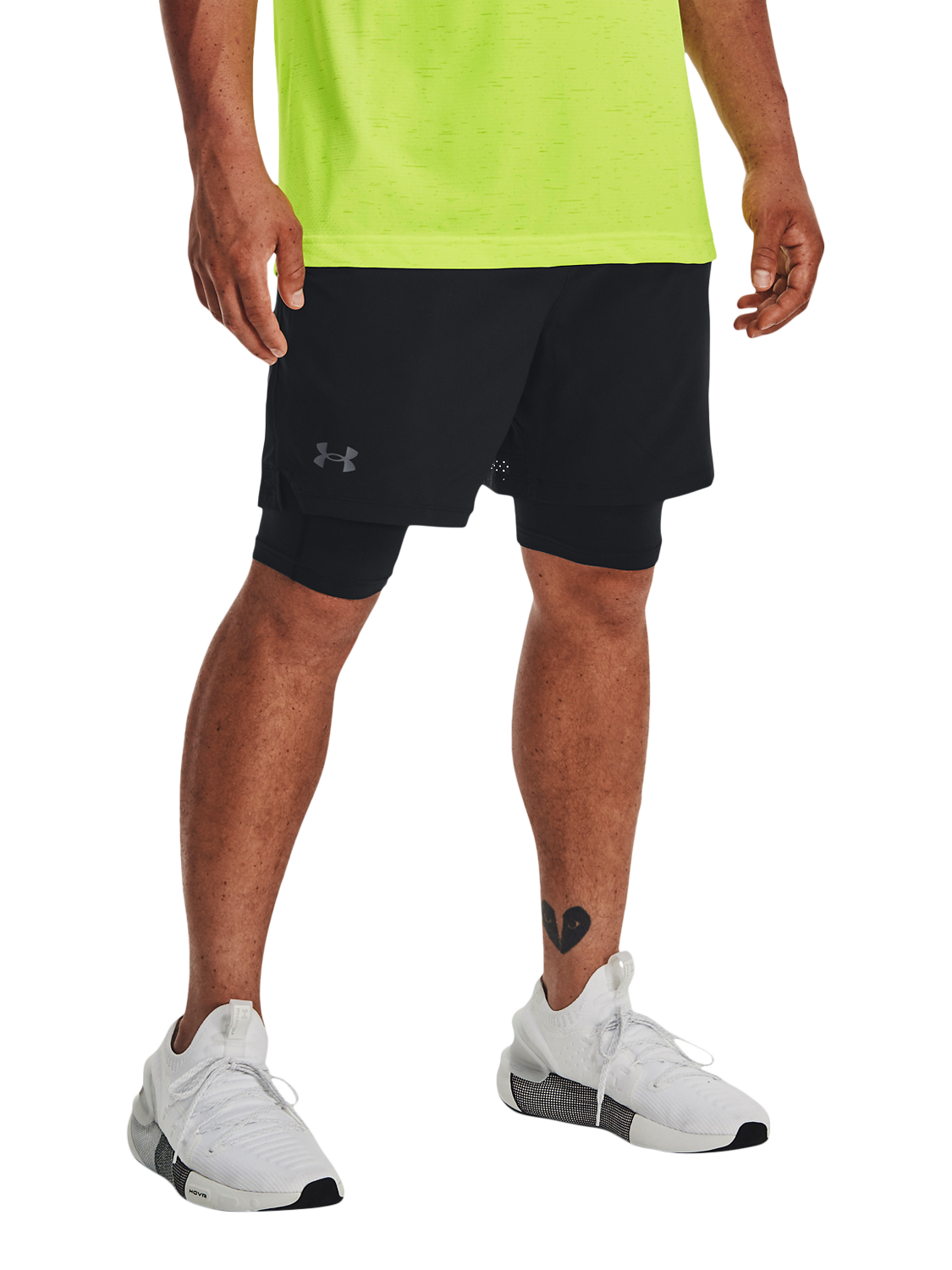 Under Armour Vanish Woven 2-in-1 Shorts, Black/Pitch Gray