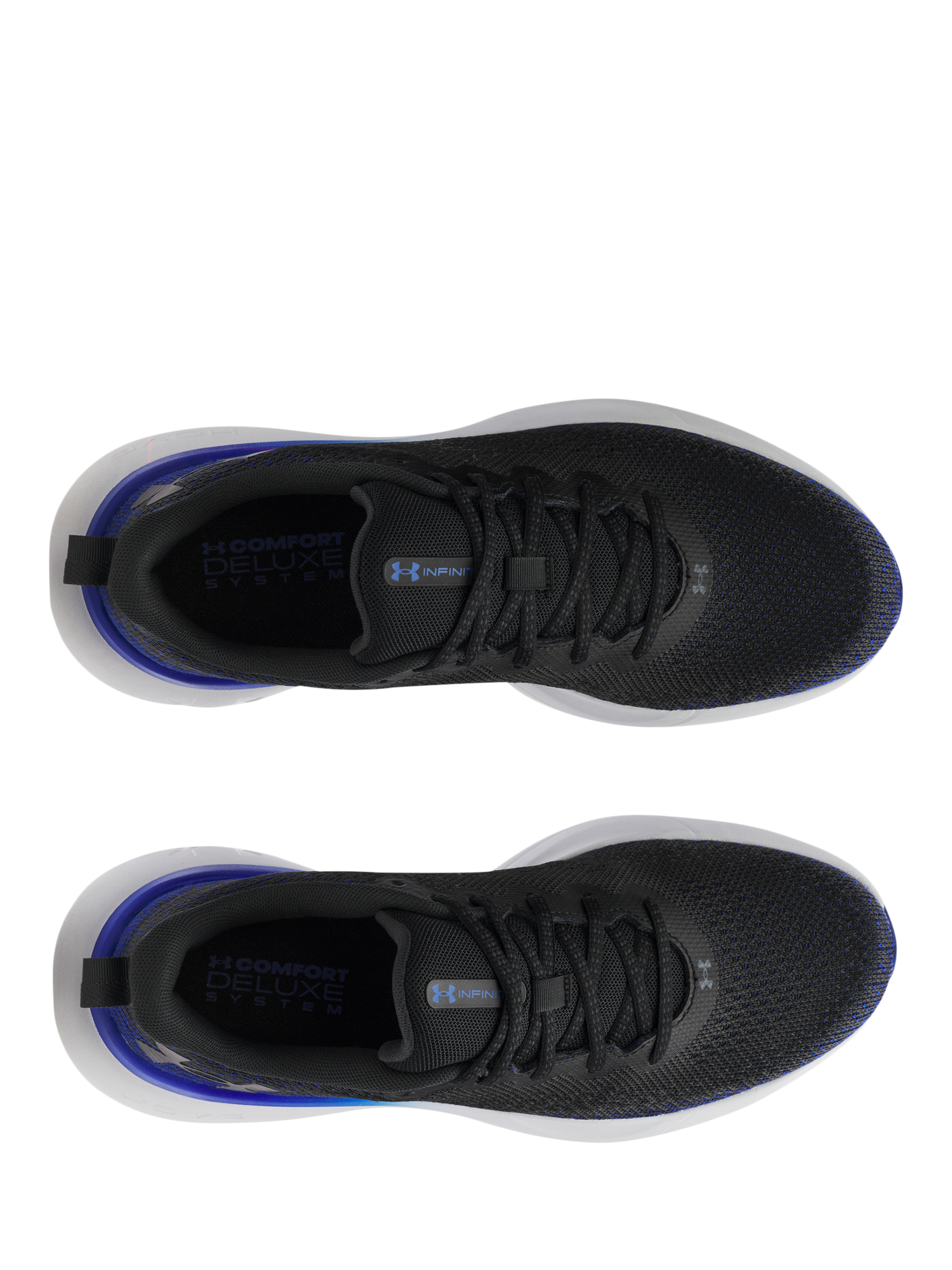 Product image 2 of 4, which shows Under Armour Infinite 2 Running Shoes, Black / Royal, 7