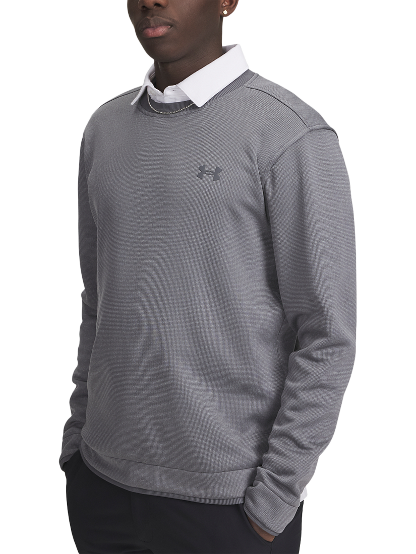 Product image 1 of 3, which shows Under Armour Crew Neck Fleece Jumper, Castlerock, S