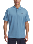 Under Armour Matchplay Short Sleeve Polo Shirt, Blue Smoke / Navy