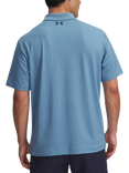 Under Armour Matchplay Short Sleeve Polo Shirt, Blue Smoke / Navy
