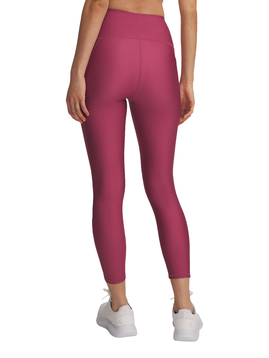 Product image 2 of 4, which shows Under Armour Tech Hi Ankle Leg HeatGear Leggings, Dusk / White, XS