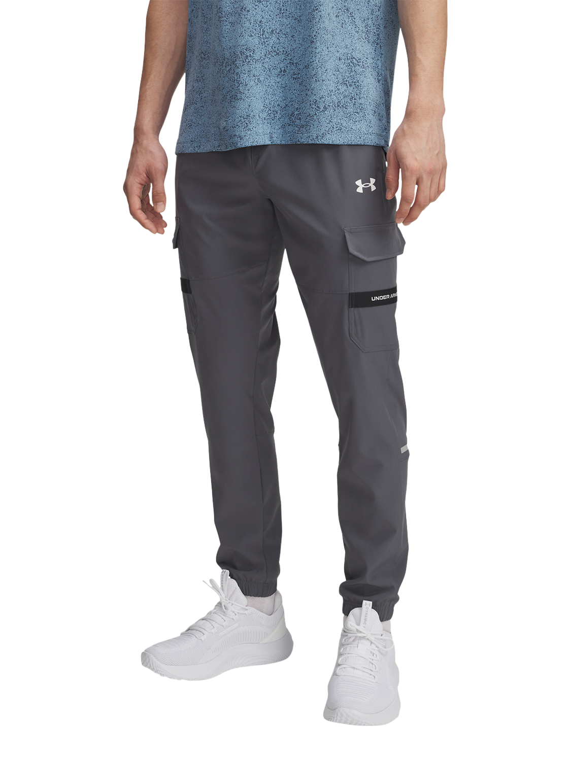 Under Armour Tech Utility Woven Trousers, Castlerock/White