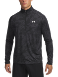 Under Armour Men's Tech 2.0 1/2 Zip Top, Black / White