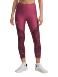 Under Armour Women's Tech Print Panel Ankle Leggings, Fuchsia Dusk / White