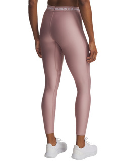 Under Armour HeatGear Rib Leggings, Pink / White - view 2, Pink / White