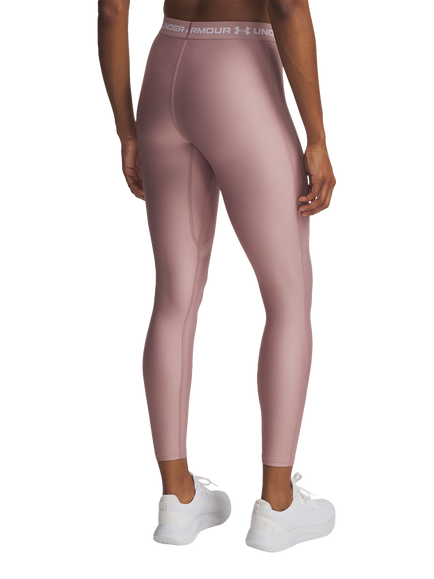 Under Armour HeatGear Rib Leggings, Pink / White - view 2, Pink / White