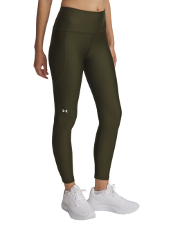 Under Armour Tech Hi Ankle Leg HeatGear Leggings, Green / White